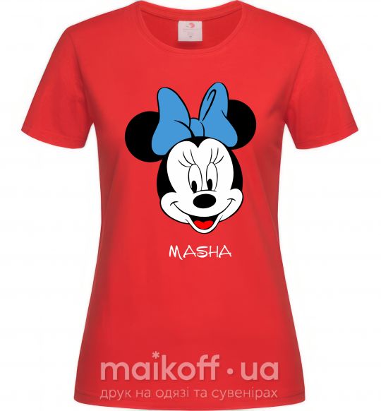 Жіноча футболка Masha minnie mouse Червоний фото