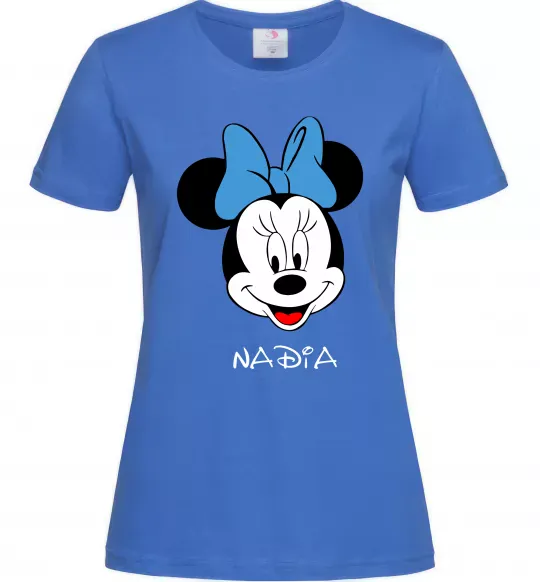 Жіноча футболка Nadia minnie mouse Яскраво-синій фото