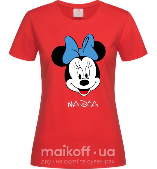 Женская футболка Nadia minnie mouse Красный фото