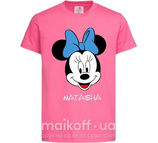 Детская футболка Natasha minnie mouse Ярко-розовый фото