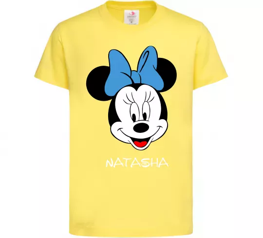 Дитяча футболка Natasha minnie mouse Лимонний фото