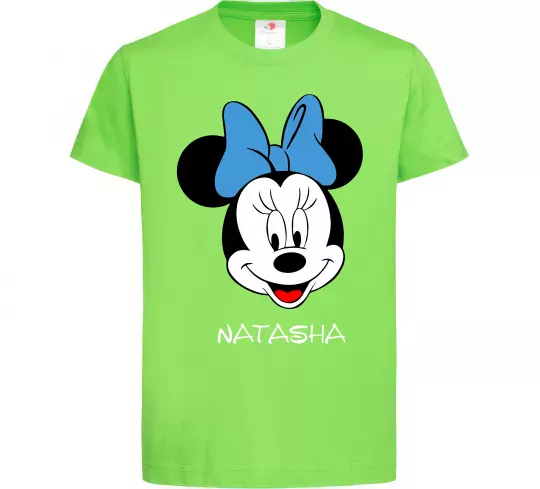 Дитяча футболка Natasha minnie mouse Лаймовий фото