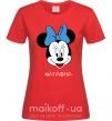 Жіноча футболка Natasha minnie mouse Червоний фото