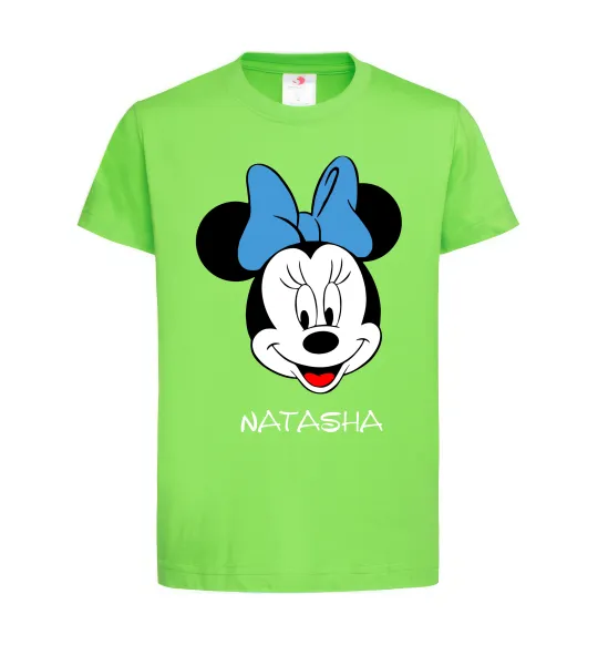 Дитяча футболка Natasha minnie mouse Лаймовий фото