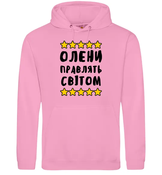 Жіноча толстовка (худі) Олени правлять світом Рожевий фото