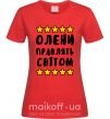 Женская футболка Олени правлять світом Красный фото
