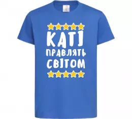 Дитяча футболка Погану людину Катериною не назвуть Чорний фото