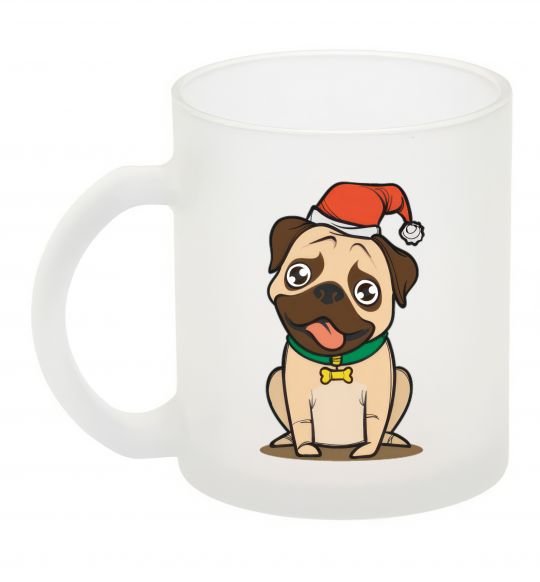 Чашка стеклянная Xmas pug happy Фроузен фото