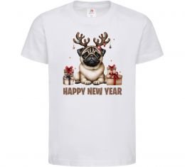 Детская футболка Новорічний мопс