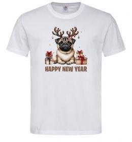 Мужская футболка Новорічний мопс Мужская футболка Новорічний мопс