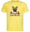 Мужская футболка Новорічний мопс Лимонный Мужская футболка Новорічний мопс Лимонный фото