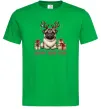 Мужская футболка Новорічний мопс Зеленый Мужская футболка Новорічний мопс Зеленый фото