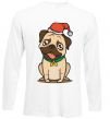 Реглан Xmas pug happy Белый фото