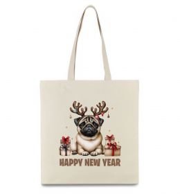 Эко-сумка Новорічний мопс