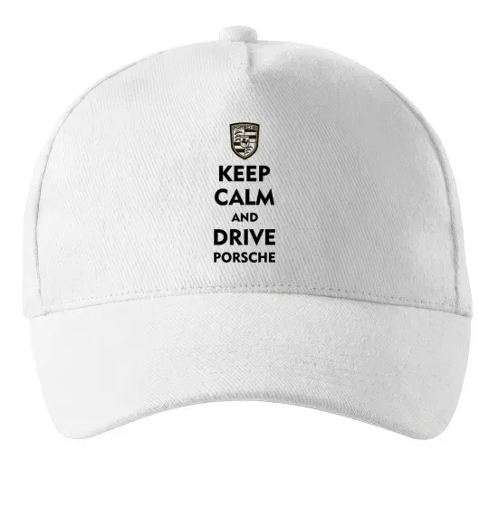 Кепка Keep calm and drive Porsche Белый фото