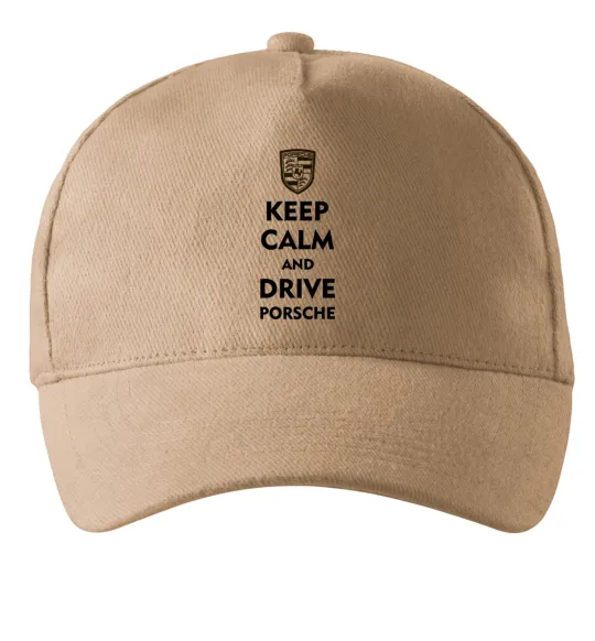 Кепка Keep calm and drive Porsche Песочный фото