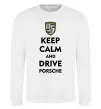 Свитшот Keep calm and drive Porsche Белый фото