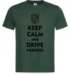 Чоловіча футболка Keep calm and drive Porsche Темно-зелений Чоловіча футболка Keep calm and drive Porsche Темно-зелений фото