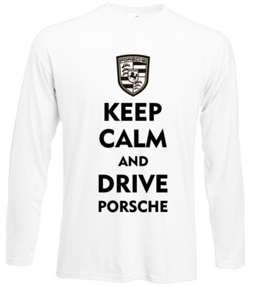 Реглан Keep calm and drive Porsche Белый фото