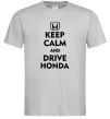 Мужская футболка Keep calm and drive Honda Серый Мужская футболка Keep calm and drive Honda Серый фото