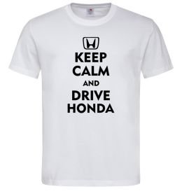 Мужская футболка Keep calm and drive Honda Мужская футболка Keep calm and drive Honda