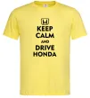 Мужская футболка Keep calm and drive Honda Лимонный Мужская футболка Keep calm and drive Honda Лимонный фото