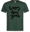 Чоловіча футболка Happy New Year Curvy Темно-зелений фото
