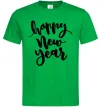 Чоловіча футболка Happy New Year Curvy Зелений фото