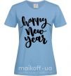 Женская футболка Happy New Year Curvy Голубой фото