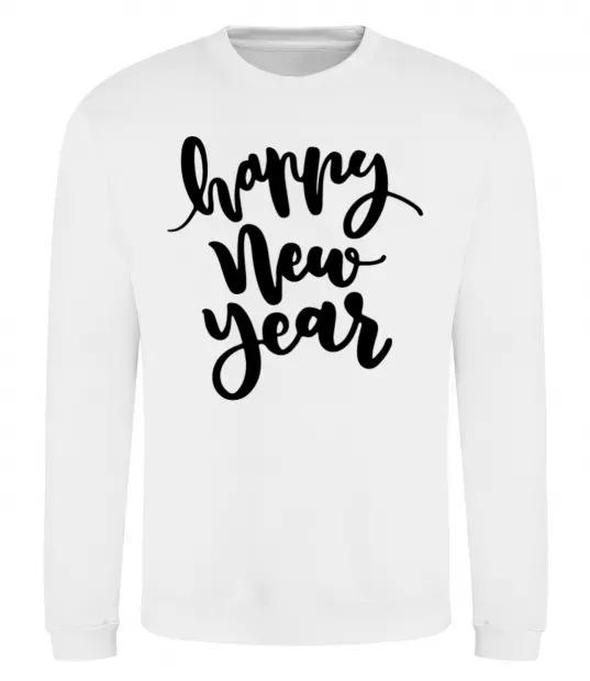 Світшот Happy New Year Curvy Білий фото