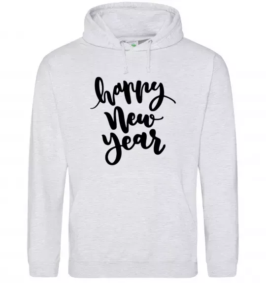 Жіноча толстовка (худі) Happy New Year Curvy Сірий меланж фото
