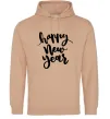 Жіноча толстовка (худі) Happy New Year Curvy Пісочний фото