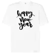 Футболка Оверсайз Happy New Year Curvy Белый фото