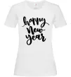 Жіноча футболка Happy New Year Curvy Білий фото