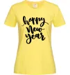 Жіноча футболка Happy New Year Curvy Лимонний фото