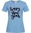 Жіноча футболка Happy New Year Curvy Блакитний фото
