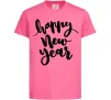 Дитяча футболка Happy New Year Curvy Яскраво-рожевий фото