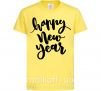 Дитяча футболка Happy New Year Curvy Лимонний фото