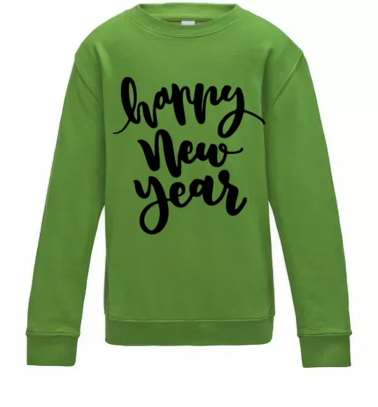 Дитячий світшот Happy New Year Curvy Лаймовий фото