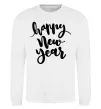 Свитшот Happy New Year Curvy Белый фото