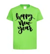 Дитяча футболка Happy New Year Curvy Лаймовий фото