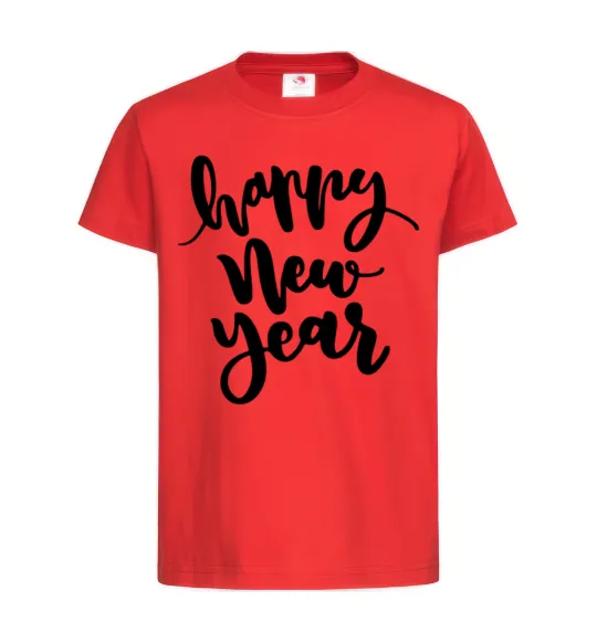 Дитяча футболка Happy New Year Curvy Червоний фото