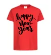 Дитяча футболка Happy New Year Curvy Червоний фото