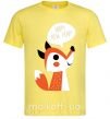 Мужская футболка Happy New Year fox Лимонный фото