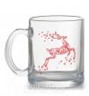 Чашка скляна New Year Red Deer Прозорий фото