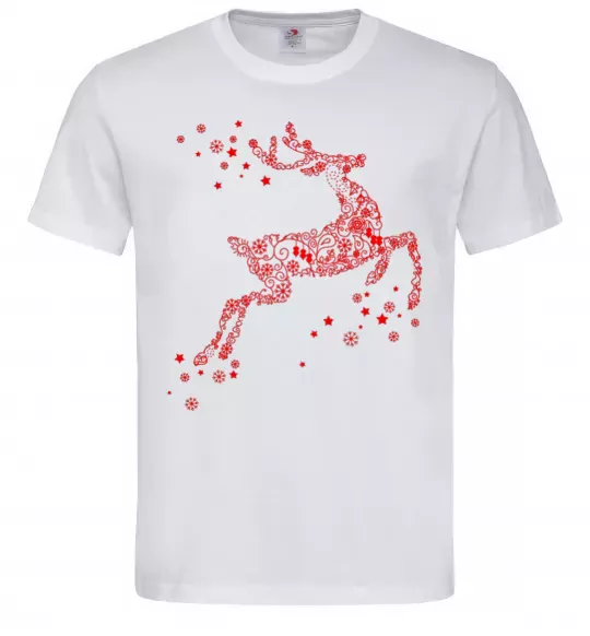 Чоловіча футболка New Year Red Deer Білий фото