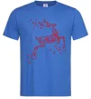 Чоловіча футболка New Year Red Deer Яскраво-синій фото