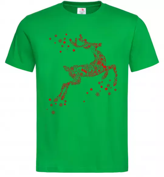 Чоловіча футболка New Year Red Deer Зелений фото