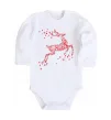 Дитячий бодік New Year Red Deer Білий фото