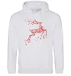 Жіноча толстовка (худі) New Year Red Deer Сірий меланж фото